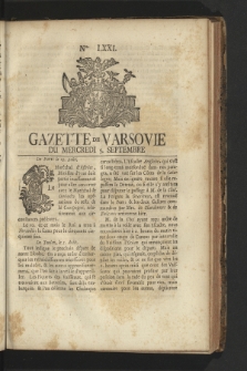 Gazette de Varsovie. 1759, nr 71