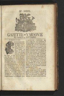 Gazette de Varsovie. 1759, nr 74