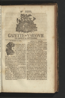 Gazette de Varsovie. 1759, nr 76