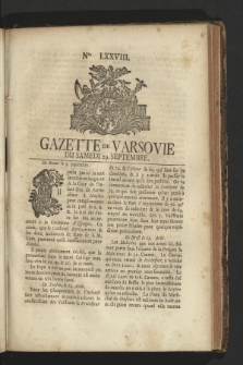 Gazette de Varsovie. 1759, nr 78