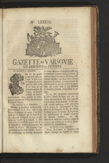 Gazette de Varsovie. 1759, nr 83