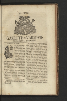 Gazette de Varsovie. 1759, nr 94