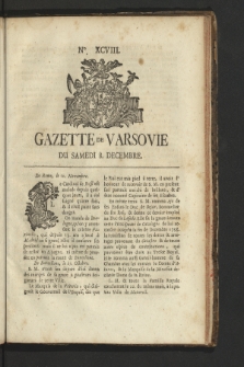 Gazette de Varsovie. 1759, nr 98