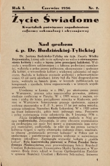 Życie Świadome : kwartalnik poświęcony zagadnieniom reformy seksualnej i obyczajowej. 1936, nr 2