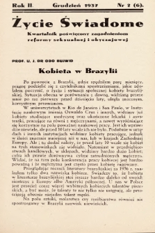 Życie Świadome : kwartalnik poświęcony zagadnieniom reformy seksualnej i obyczajowej. 1937, nr 2