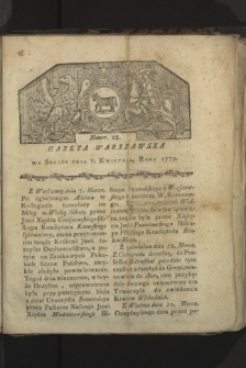 Gazeta Warszawska. 1779, nr 28