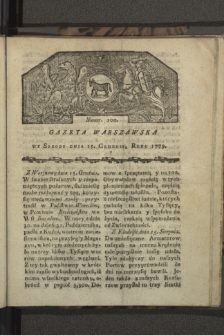 Gazeta Warszawska. 1779, nr 100