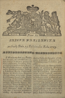 Gazeta Warszawska. 1783, nr 83