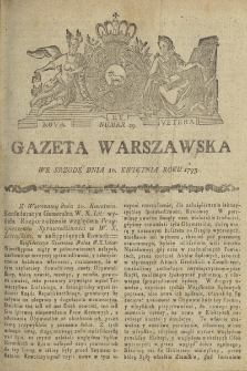 Gazeta Warszawska. 1793, nr 29