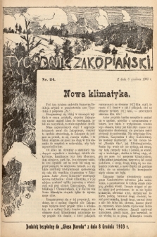 Tygodnik Zakopiański : dodatek bezpłatny do „Głosu Narodu” z dnia 8 grudnia 1903, nr 24