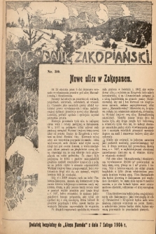Tygodnik Zakopiański : dodatek bezpłatny do „Głosu Narodu” z dnia 7 lutego 1904, nr 30