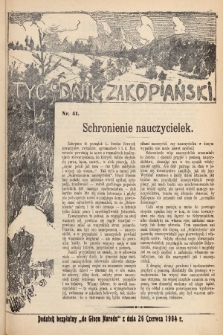 Tygodnik Zakopiański : dodatek bezpłatny do „Głosu Narodu” z dnia 26 czerwca 1904, nr 41