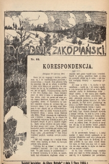 Tygodnik Zakopiański : dodatek bezpłatny do „Głosu Narodu” z dnia 3 lipca 1904, nr 42