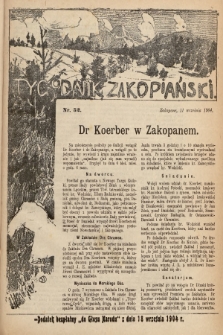 Tygodnik Zakopiański : dodatek bezpłatny do „Głosu Narodu” z dnia 18 września 1904, nr 52