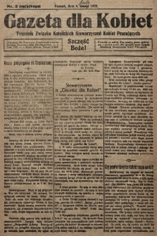 Gazeta dla Kobiet : tygodnik Związku Katolickich Stowarzyszeń Kobiet Pracujących. 1923, nr 2 (związkowy)
