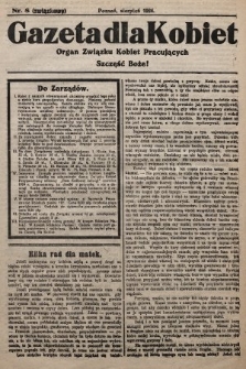 Gazeta dla Kobiet : organ Związku Kobiet Pracujących. 1924, nr 8 (związkowy)