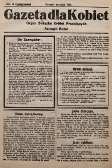 Gazeta dla Kobiet : organ Związku Kobiet Pracujących. 1924, nr 9