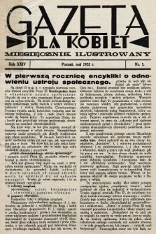 Gazeta dla Kobiet : miesięcznik ilustrowany. 1932, nr 5