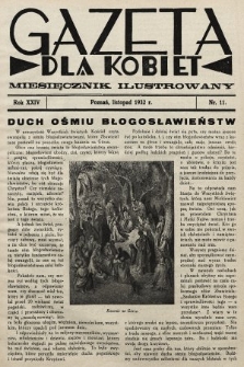 Gazeta dla Kobiet : miesięcznik ilustrowany. 1932, nr 11