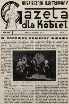 Gazeta dla Kobiet : miesięcznik ilustrowany. 1933, nr 9