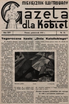 Gazeta dla Kobiet : miesięcznik ilustrowany. 1933, nr 10