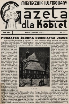 Gazeta dla Kobiet : miesięcznik ilustrowany. 1933, nr 12