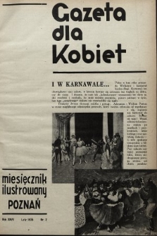 Gazeta dla Kobiet : miesięcznik ilustrowany. 1935, nr 2