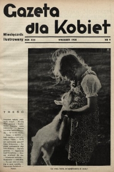 Gazeta dla Kobiet : miesięcznik ilustrowany. 1938, nr 9