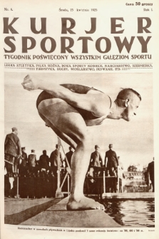 Kurjer Sportowy : tygodnik poświęcony wszystkim gałęziom sportu. 1925, nr 6