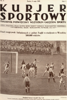 Kurjer Sportowy : tygodnik poświęcony wszystkim gałęziom sportu. 1925, nr 9