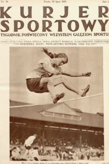Kurjer Sportowy : tygodnik poświęcony wszystkim gałęziom sportu. 1925, nr 20