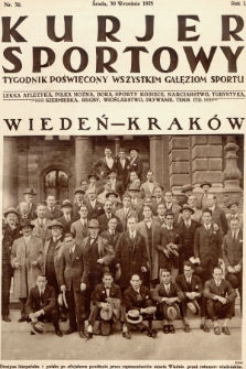 Kurjer Sportowy : tygodnik poświęcony wszystkim gałęziom sportu. 1925, nr 30