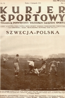 Kurjer Sportowy : tygodnik poświęcony wszystkim gałęziom sportu. 1925, nr 35