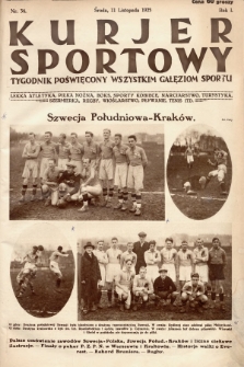 Kurjer Sportowy : tygodnik poświęcony wszystkim gałęziom sportu. 1925, nr 36