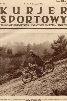 Kurjer Sportowy : tygodnik poświęcony wszystkim gałęziom sportu. 1925, nr 37