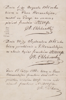 Papiery i korespondencja, głównie handlowa, Stanisława Chlebowskiego z lat 1865-1881