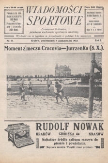 Wiadomości Sportowe : czasopismo ilustrowane poświęcone wychowaniu sportowemu młodzieży. 1922, nr 31