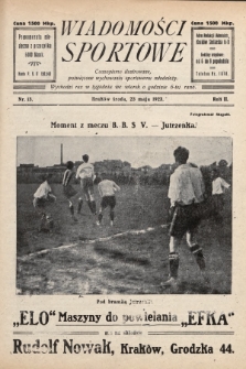 Wiadomości Sportowe : czasopismo ilustrowane poświęcone wychowaniu sportowemu młodzieży. 1923, nr 13