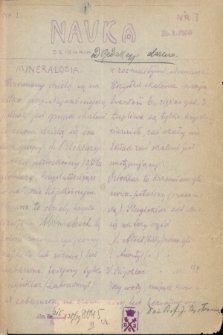 Nauka : dziennik. 1906, nr 1