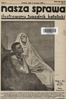 Nasza Sprawa : ilustrowany tygodnik katolicki. 1937, nr 1