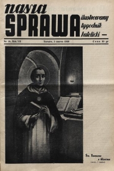 Nasza Sprawa : ilustrowany tygodnik katolicki. 1939, nr 10