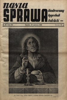 Nasza Sprawa : ilustrowany tygodnik katolicki. 1939, nr 25