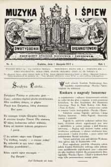 Muzyka i Śpiew : dwutygodnik organistowski : poświęcony sprawom muzycznym i zawodowym. 1912, nr 3