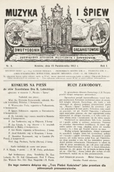 Muzyka i Śpiew : dwutygodnik organistowski : poświęcony sprawom muzycznym i zawodowym. 1912, nr 8