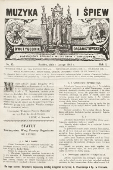 Muzyka i Śpiew : dwutygodnik organistowski : poświęcony sprawom muzycznym i zawodowym. 1913, nr 15