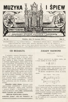 Muzyka i Śpiew : dwutygodnik organistowski : poświęcony sprawom muzycznym i zawodowym. 1913, nr 23