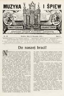 Muzyka i Śpiew : dwutygodnik organistowski : poświęcony sprawom muzycznym i zawodowym. 1913, nr 29