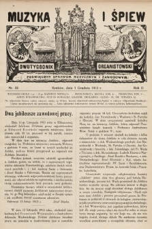 Muzyka i Śpiew : dwutygodnik organistowski : poświęcony sprawom muzycznym i zawodowym. 1913, nr 33