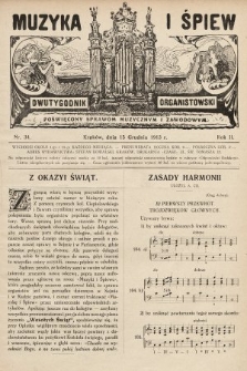 Muzyka i Śpiew : dwutygodnik organistowski : poświęcony sprawom muzycznym i zawodowym. 1913, nr 34