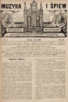Muzyka i Śpiew: miesięcznik artystyczny : poświęcony sprawom muzycznym i zawodowym. 1920, nr 5